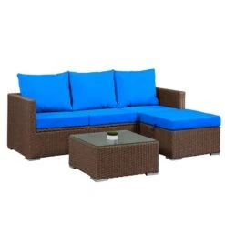 Housses Supplémentaires Pour Ensemble De Sofas Evan De Patioflare, Bleu