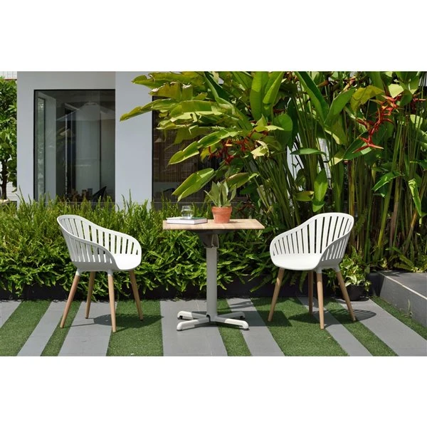 Ens. Bistro Portals De Scancom Pour L'extérieur, Aluminium, Beige, 3 Pièces 4 Ens. Bistro Portals De Scancom Pour L'extérieur, Aluminium, Beige, 3 Pièces – Image 2