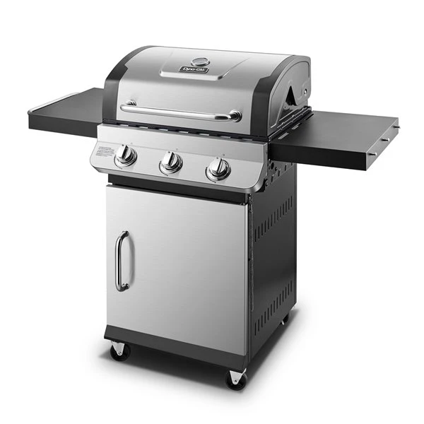 Barbecue Au Gaz Propane à Trois Brûleurs Dyna-Glo, 36 000 BTU, Acier Inoxydable 4 Barbecue Au Gaz Propane à Trois Brûleurs Dyna-Glo, 36 000 BTU, Acier Inoxydable – Image 2