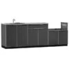 Cuisine Extérieure Modulaire NewAge Products Avec Housse 4 Saisons, 3 Tiroirs, 104 Po X 36,5 Po, Gris Ardoise, 4 Pièces -Outsunnies Boutique 330771749 MainImage 001 l