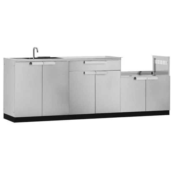 Cuisine Extérieure Modulaire NewAge Products Avec Housse 4 Saisons, 104 Po X 36,5 Po, Acier Inoxydable, 4 Pièces 3 Cuisine Extérieure Modulaire NewAge Products Avec Housse 4 Saisons, 104 Po X 36,5 Po, Acier Inoxydable, 4 Pièces