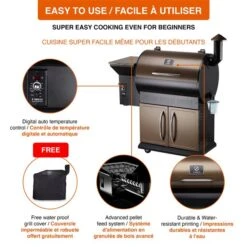 Z GRILLS ZPG-700D 694 Po² Gril Et Fumoir à Granulés De Bois 8-en-1 En Bronze -Outsunnies Boutique 330771900 AlternateImage4 l