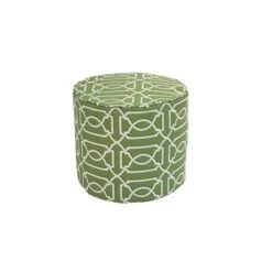 Pouf Rond De Bozanto Inc., 16 Po X 17 Po, Kaki