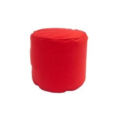 Pouf Rond De Bozanto Inc., 16 Po X 17 Po, Rouge