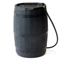Citerne Pluviale Noir En Plastique De 45 gal. Par FCMP Outdoor, Robinets Inclus