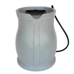 Citerne Pluviale Gris En Plastique De 45 gal. Par FCMP Outdoor, Robinets Inclus