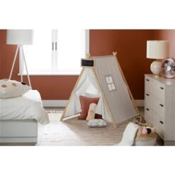 Tente De Jeu En Polyester Avec Tableau Sweedi De South Shore Furniture, Blanc -Outsunnies Boutique 330785357 AlternateImage2 l