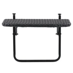 Table Pliante Demi-cercle En Rotin De Balcon Parksville De CorLiving, 24 Po X 16 Po