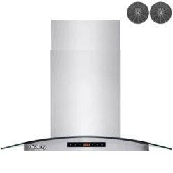 Hotte Convertible Pour îlot De 30 Po En Acier Inoxydable De AKDY Avec Filtre De Charbon Inclus -Outsunnies Boutique 330795477 AlternateImage2 l