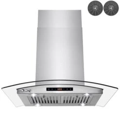 Hotte Convertible Pour îlot De 30 Po En Acier Inoxydable De AKDY Avec Filtre De Charbon Inclus -Outsunnies Boutique 330795477 AlternateImage3 l