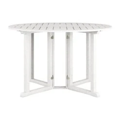 Table De Salle à Manger Ronde Pour L'extérieur Miramar Avec Trou Pour Parasol Par Corliving, 47 Po L X 47 Po L