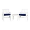 Mobilier De Conversation Pour L'extérieur Miramar En Bois Avec Coussins Par Corliving, Lot De 3