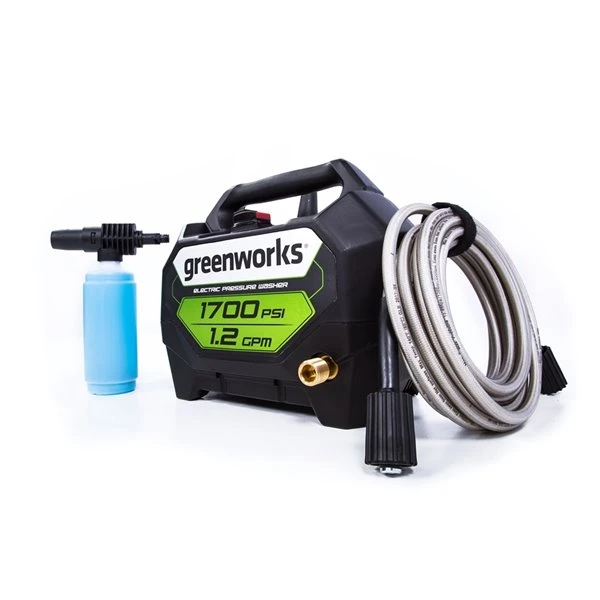 Nettoyeur Haute Pression électrique à Eau Froide Greenworks, 1 700 Lb/po², 1,2 Gal/min 4 Nettoyeur Haute Pression électrique à Eau Froide Greenworks, 1 700 Lb/po², 1,2 Gal/min – Image 2