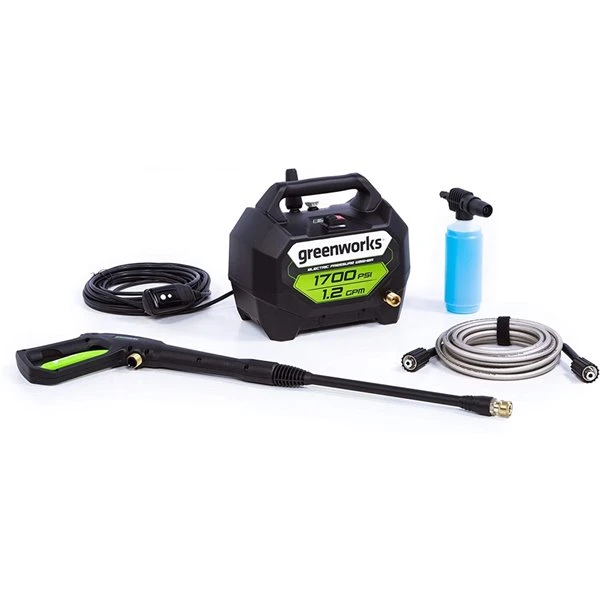 Nettoyeur Haute Pression électrique à Eau Froide Greenworks, 1 700 Lb/po², 1,2 Gal/min 3 Nettoyeur Haute Pression électrique à Eau Froide Greenworks, 1 700 Lb/po², 1,2 Gal/min