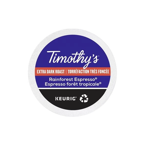 Keurig® Ensemble De 96 Capsules De Café K-Cup Par Keurig De Espresso Forêt Tropicale De Timothy's 3 Keurig® Ensemble De 96 Capsules De Café K-Cup Par Keurig De Espresso Forêt Tropicale De Timothy's