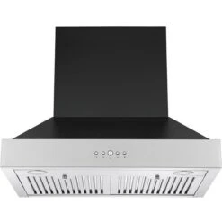 Hotte De Cuisinière Murale Pro De 30 Po à Conduit Noir Et En Acier Inoxydable Par Ancona -Outsunnies Boutique 330852910 AlternateImage2 l