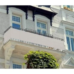 Toile D'intimité Blanche Pour Balcon Par IH Casa Decor