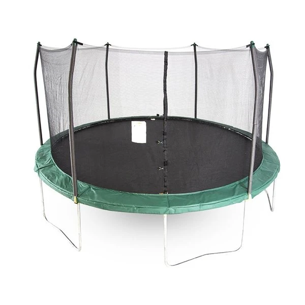 Trampoline Verte Et Ronde De 15 Pi Pour Arrière-cour Par Skywalker Trampolines, Enceinte Incluse 3 Trampoline Verte Et Ronde De 15 Pi Pour Arrière-cour Par Skywalker Trampolines, Enceinte Incluse