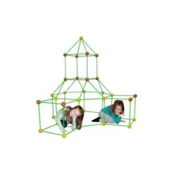 Ensemble De Construction De Fort Funphix Phosphorescent Orange Et Jaune, 154 Mcx