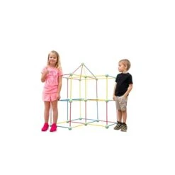 Ensemble De Construction De Fort Funphix Phosphorescent Arc-en-ciel, 86 Mcx