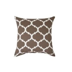 Bozanto Brown Graphic Print 16-in X 16-in Square Throw Pillow