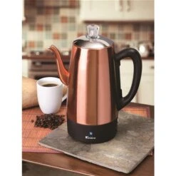 Percolateur 12 Tasses Au Fini Cuivré Euro Cuisine Pour Usage Commercial Et Résidentiel -Outsunnies Boutique 330879724 AlternateImage2 l