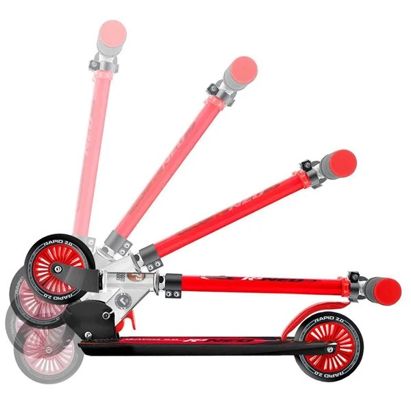 Trottinette Pour Enfants De Rugged Racers Noire Et Rouge à 2 Roues 5 Trottinette Pour Enfants De Rugged Racers Noire Et Rouge à 2 Roues – Image 3