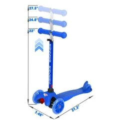 Trottinette Pour Enfants De Rugged Racers Bleue à 3 Roues Avec Lumières à DEL -Outsunnies Boutique 330885149 AlternateImage3 l