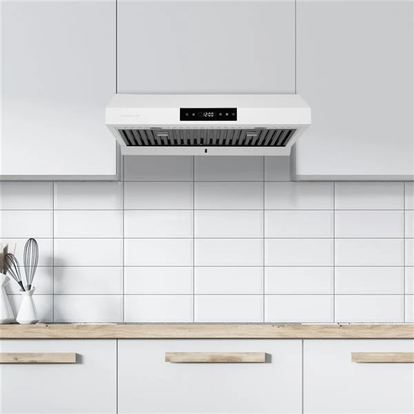 Hotte De Cuisine Sous-armoire Hauslane à évacuation Blanc Mat De 30 Po 7 Hotte De Cuisine Sous-armoire Hauslane à évacuation Blanc Mat De 30 Po – Image 5