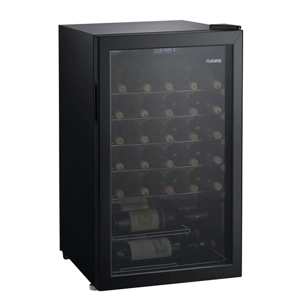 Refroidisseur à Vin Noir Autoportant De Galanz, 33 Bouteilles 3 Refroidisseur à Vin Noir Autoportant De Galanz, 33 Bouteilles