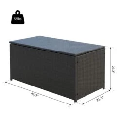 Coffre De Rangement En Plastique Brun Foncé Par Outsunny De 44,5 Po X 17,75 Po X 22 Po -Outsunnies Boutique 330896322 AlternateImage2 l