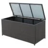 Coffre De Rangement En Plastique Brun Foncé Par Outsunny De 44,5 Po X 17,75 Po X 22 Po