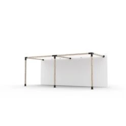 Ensemble Pour Pergola Double Adossée Par Toja Grid De 8 Pi X 20 Pi Pour Bois 4 X 4, Auvent Blanc Inclus