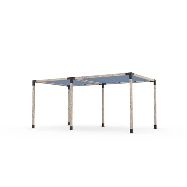 Ensemble Pour Pergola Double Autoportante Par Toja Grid De 10 Pi X 18 Pi Pour Bois 4 X 4, Auvent En Denim Inclus 3 Ensemble Pour Pergola Double Autoportante Par Toja Grid De 10 Pi X 18 Pi Pour Bois 4 X 4, Auvent En Denim Inclus