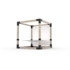 Hamac Autoportant Pour 2 Personnes Par Toja Grid De 8 Pi X 8 Pi Pour Bois 6 X 6, Auvent Blanc Inclus