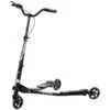 Trottinette Ajustable Pour Enfants Par Qaba à 3 Roues En Acier Noir