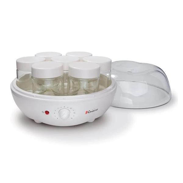 Yogourtière Automatique YM100 D'Euro Cuisine Avec Pots De Verre, Blanc, Lot De 8 4 Yogourtière Automatique YM100 D'Euro Cuisine Avec Pots De Verre, Blanc, Lot De 8 – Image 2