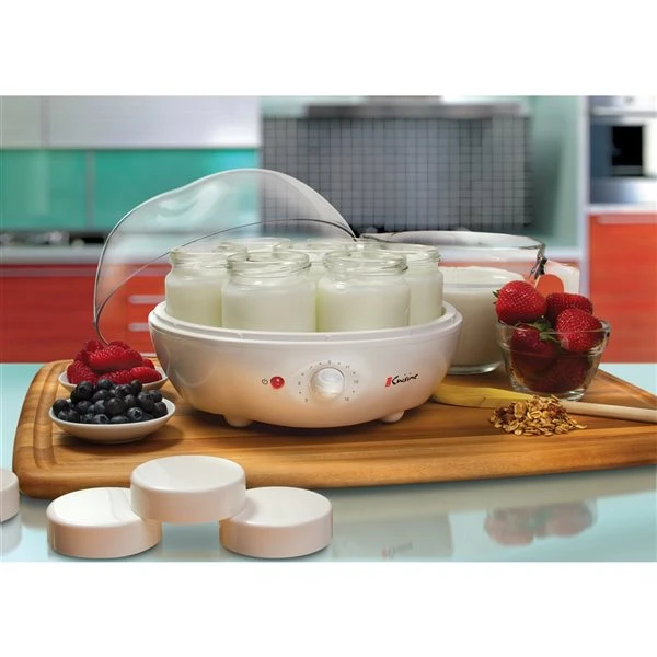 Yogourtière Automatique YM100 D'Euro Cuisine Avec Pots De Verre, Blanc, Lot De 8 6 Yogourtière Automatique YM100 D'Euro Cuisine Avec Pots De Verre, Blanc, Lot De 8 – Image 4