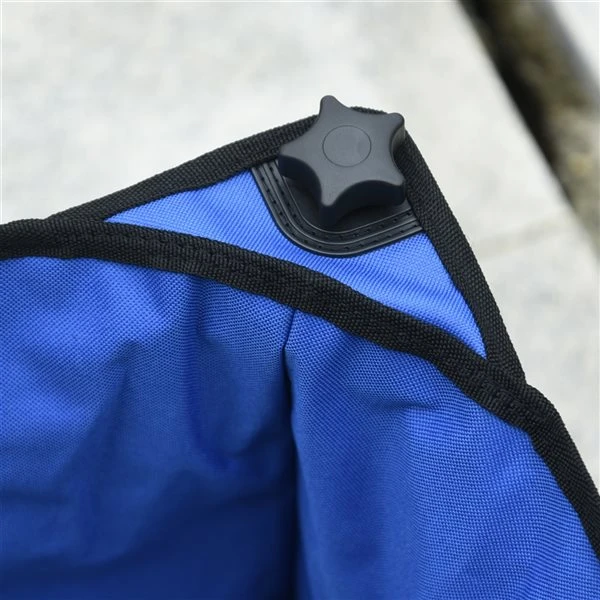 Chariot D'extérieur Tout Usage Bleu Outsunny En Acier Avec Poignée Ajustable 6 Chariot D'extérieur Tout Usage Bleu Outsunny En Acier Avec Poignée Ajustable – Image 4