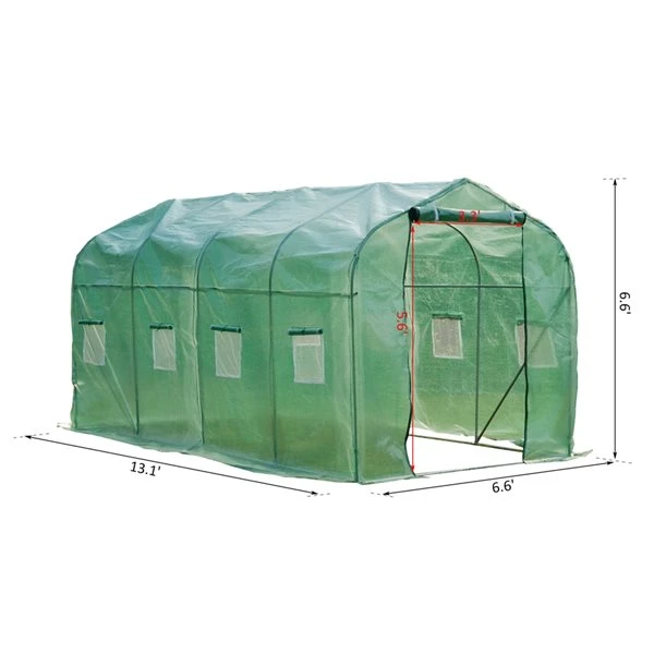 Serre-tunnel Outsunny De 13 Pi L. X 6,4 Pi L. X 6,6 Pi H. 4 Serre-tunnel Outsunny De 13 Pi L. X 6,4 Pi L. X 6,6 Pi H. – Image 2