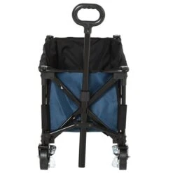Chariot D'extérieur Tout Usage Bleu Foncé Outsunny En Acier Avec Poignée Ajustable -Outsunnies Boutique 330928658 AlternateImage3 l