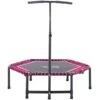 Mini Trampoline De Soozier Hexagone De 4 pi Pliable Avec Guidon En T, Rose -Outsunnies Boutique 330928747 MainImage 001 l