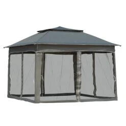 Tente à Auvent Carrée Grise Outsunny De 11 pi En Polyester Avec Sac De Transport -Outsunnies Boutique 330928792 AlternateImage7 l