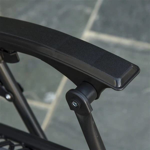 Chaise Stationnaire Zéro-gravité Outsunny En Métal Gris Avec Assise En Rotin Tressé 6 Chaise Stationnaire Zéro-gravité Outsunny En Métal Gris Avec Assise En Rotin Tressé – Image 4