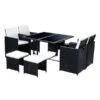 Ensemble De Salle à Manger Pour Le Patio Par Outsunny Avec Cadre Noir Et Coussins Blancs, 9 Pièces 2 Ensemble De Salle à Manger Pour Le Patio Par Outsunny Avec Cadre Noir Et Coussins Blancs, 9 Pièces -Outsunnies Boutique 330932457 MainImage 001 l