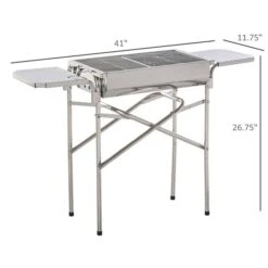 Barbecue Au Charbon Pliable Outsunny En Acier Inoxydable Avec Tablette Latérale Amovible 9 Barbecue Au Charbon Pliable Outsunny En Acier Inoxydable Avec Tablette Latérale Amovible -Outsunnies Boutique 330932514 AlternateImage2 l