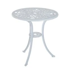 Ensemble Pour Le Patio De Style Bistro Par Outsunny Avec Cadre Blanc, 3 Pièces -Outsunnies Boutique 330932525 AlternateImage4 l