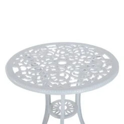 Ensemble Pour Le Patio De Style Bistro Par Outsunny Avec Cadre Blanc, 3 Pièces -Outsunnies Boutique 330932525 AlternateImage5 l