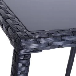 Ensemble De Salle à Manger Pour Le Patio Par Outsunny Avec Cadre Noir à Hauteur Bar, 3 Pièces -Outsunnies Boutique 330932529 AlternateImage4 l