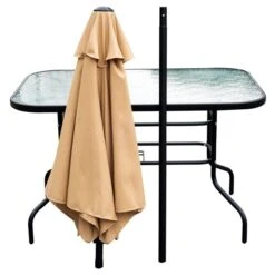 Ensemble De Salle à Manger Beige Pour Le Patio Par Outsunny Avec Cadre Noir, 8 Pièces -Outsunnies Boutique 330932532 AlternateImage5 l